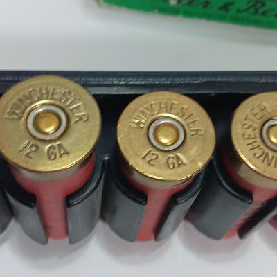 12 Guage ammunition - several boxes partially full and a zip lock bag with cartridges