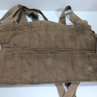 Three military issued canvas ammunition pouches / bags marked 1974 & 1972