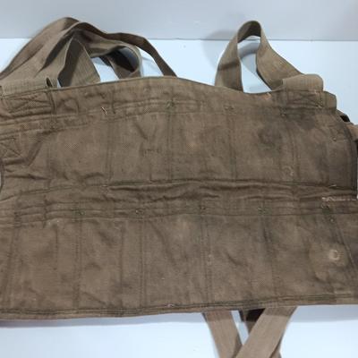 Three military issued canvas ammunition pouches / bags marked 1974 & 1972