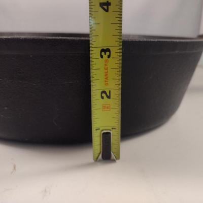 Gourmet Home Accents Deep Cast Iron Skillet- Approx 12" in Diameter, 3" Deep