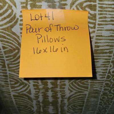 Pair of throw pillows.