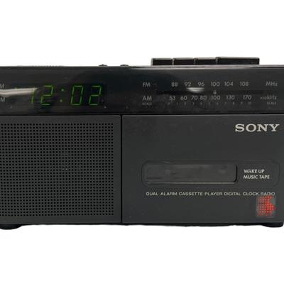 Sony Dual Alarm Cassette Player Digital Clock Radio