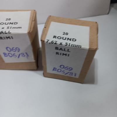 4 boxes - 20 cartridges in each box - sealed 7,62 x 51mm Ball RIMI ammunition