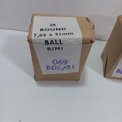 4 boxes - 20 cartridges in each box - sealed 7,62 x 51mm Ball RIMI ammunition