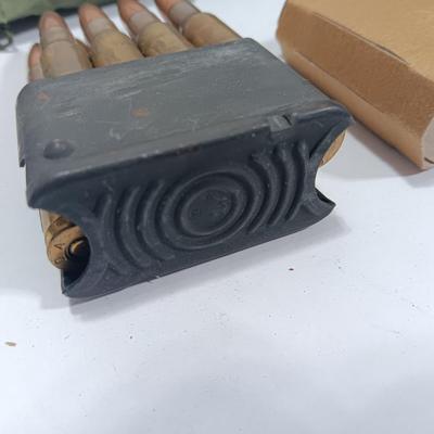 CAL 30 Ball M2 8 round clips LC 42351 in Bandoleer with ebolic clips