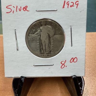 1929 silver liberty quarter