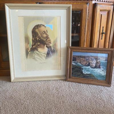 1942 INSPIRATION PRINT OF JESUS AND OTHER PHOTO