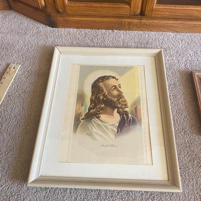 1942 INSPIRATION PRINT OF JESUS AND OTHER PHOTO