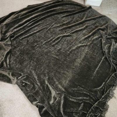 Green Chenille Throw Blanket