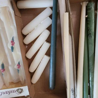Lot of long candle sticks
