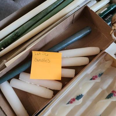Lot of long candle sticks
