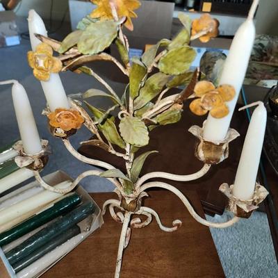 Floral candelbras set