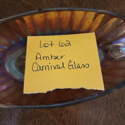 Amber Carnival Glass