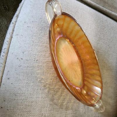 Amber Carnival Glass