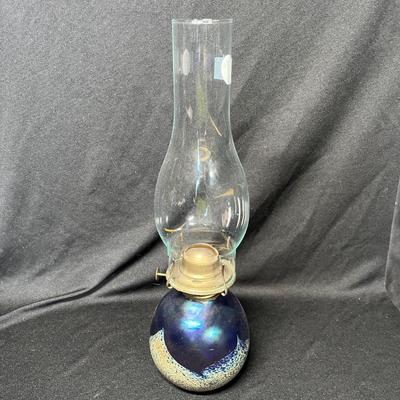 Studio art glass oil lamp