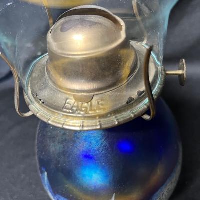 Studio art glass oil lamp