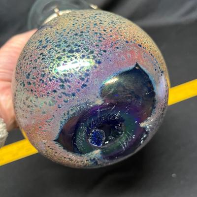 Studio art glass oil lamp