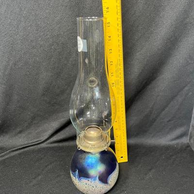Studio art glass oil lamp