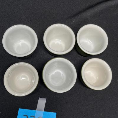 Hall Olive custard cups