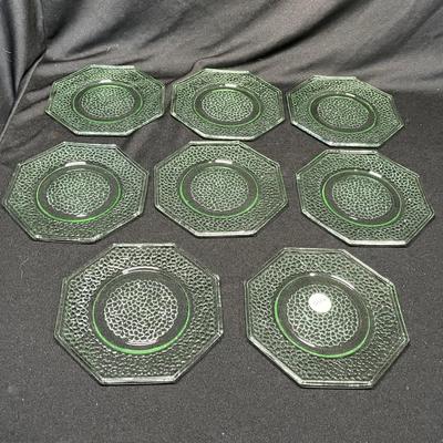 Cracked Ice Uranium glass plates
