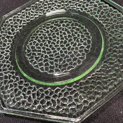 Cracked Ice Uranium glass plates