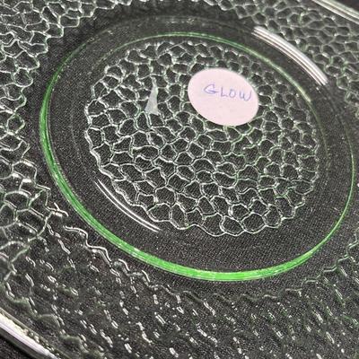 Cracked Ice Uranium glass plates