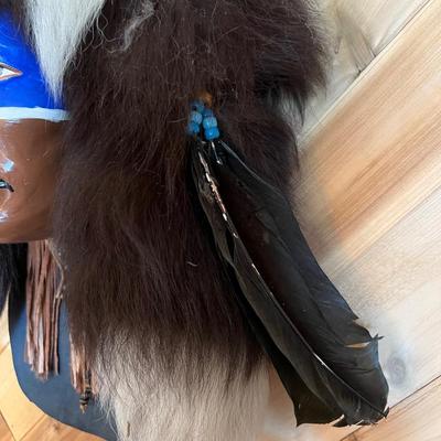 Native American Warrior Large Hanging Mask- Signed