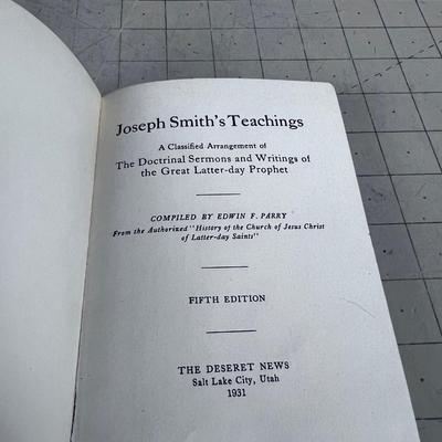 Joseph Smith's Teachings 1931 