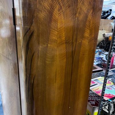Small English Walnut Wardrobe, Antique, Harris Lebus Furniture