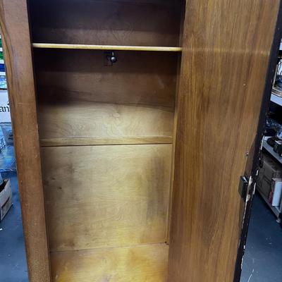 Small English Walnut Wardrobe, Antique, Harris Lebus Furniture