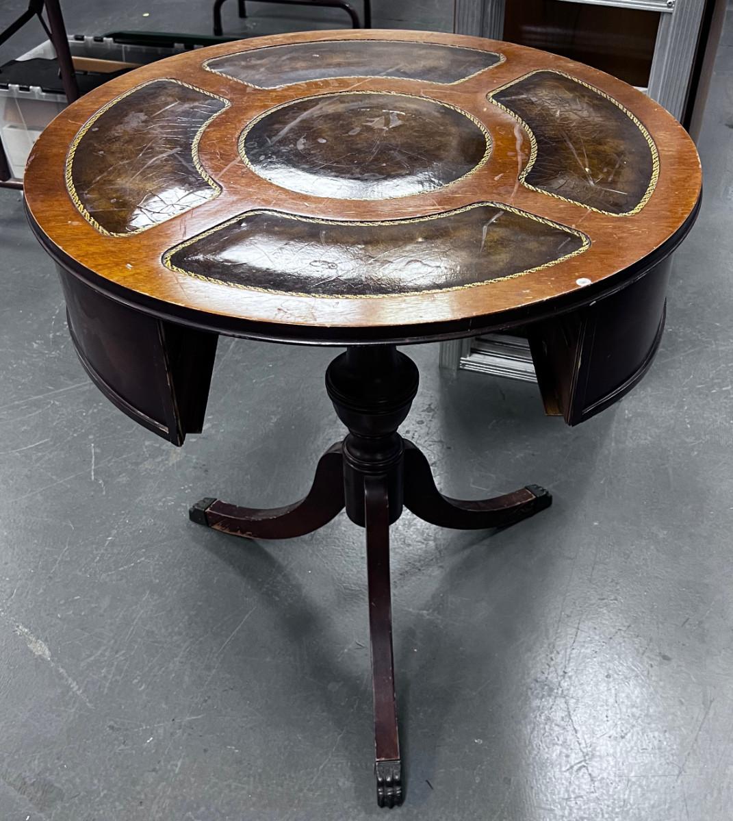 Mahogany Drum Table Duncan Fife | EstateSales.org