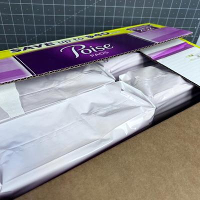 Poise Pads; 5 of the six packages so 210 individual pads NEW 