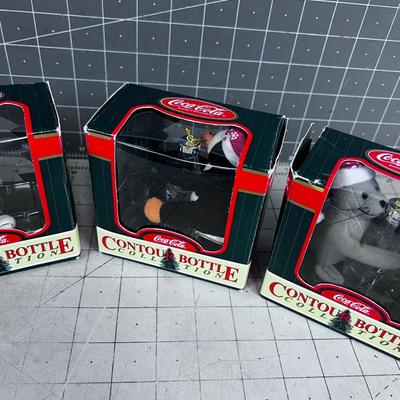 (4) Coca-Cola Christmas Ornaments COLLECTIBLE! In the Box. 