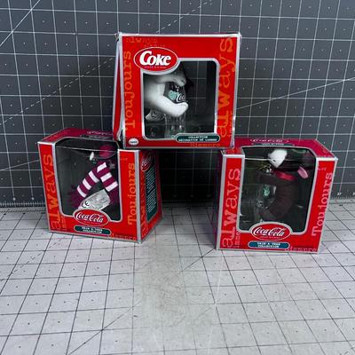 (3) Coca-Cola Ornament Collector Items