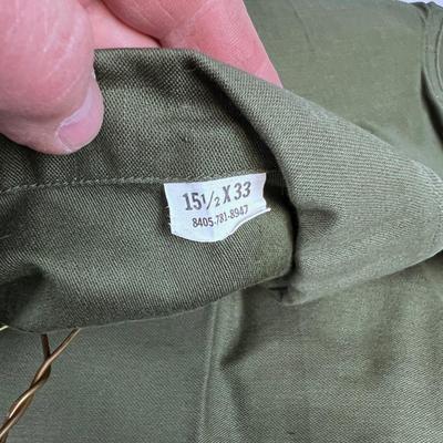 5 Pants and 2 Shirts - Vintage Army Uniforms 