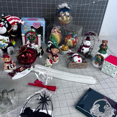 Lot of Christmas CAT décor Plus some others