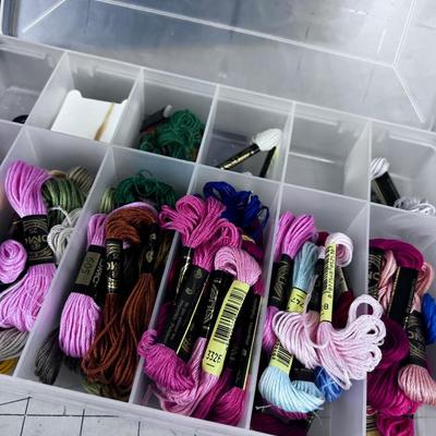 Box full of Embroidery Floss Thread  