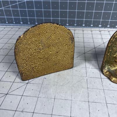 Set of CAST Antique End if Trail BOOK ENDS 