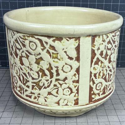 Antique Early WELLER  Planter Clinton White Art Nouveau 