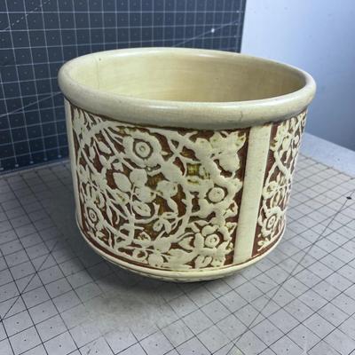 Antique Early WELLER  Planter Clinton White Art Nouveau 