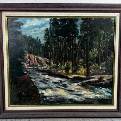 Oil on Board, A River Runs Through it! 
