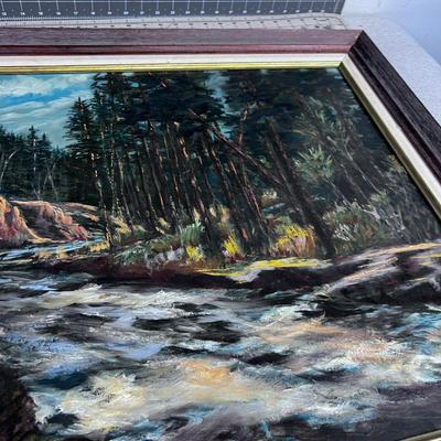Oil on Board, A River Runs Through it! 