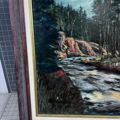 Oil on Board, A River Runs Through it! 