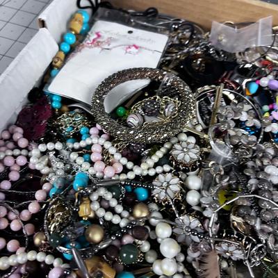 Tray of Costume Jewelry; Necklace and Earrings