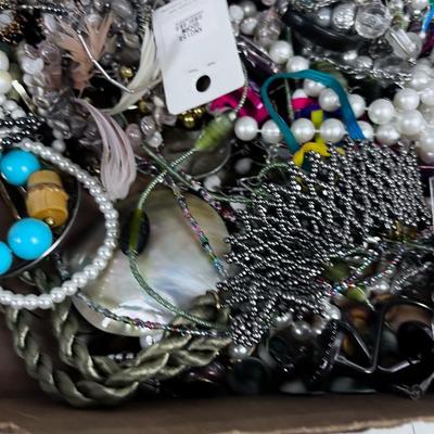 Tray of Costume Jewelry; Necklace and Earrings