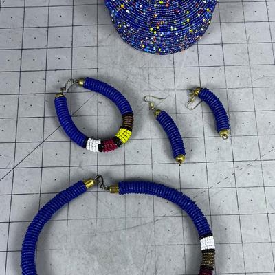 Beaded Basket & Jewelry 