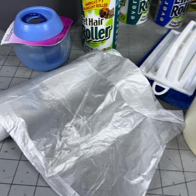 Bucket of Cleaning items plus pet clean up too