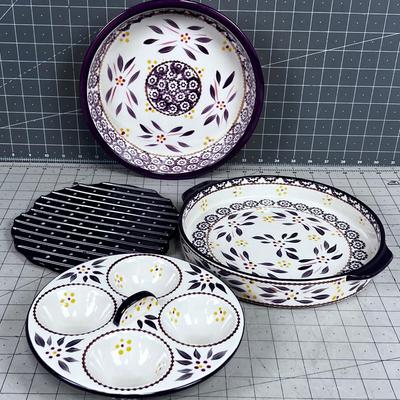 TEMPTATIONS, OLD WORLD, Quiche and Pie Plates Plus