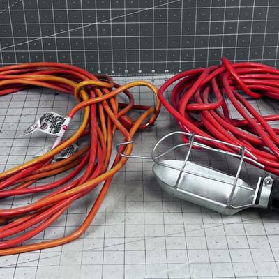 Extension Cord and a Drop Light 50 Plus Feet