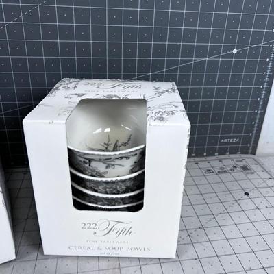 222 Fifth Bowls (8) NEW 